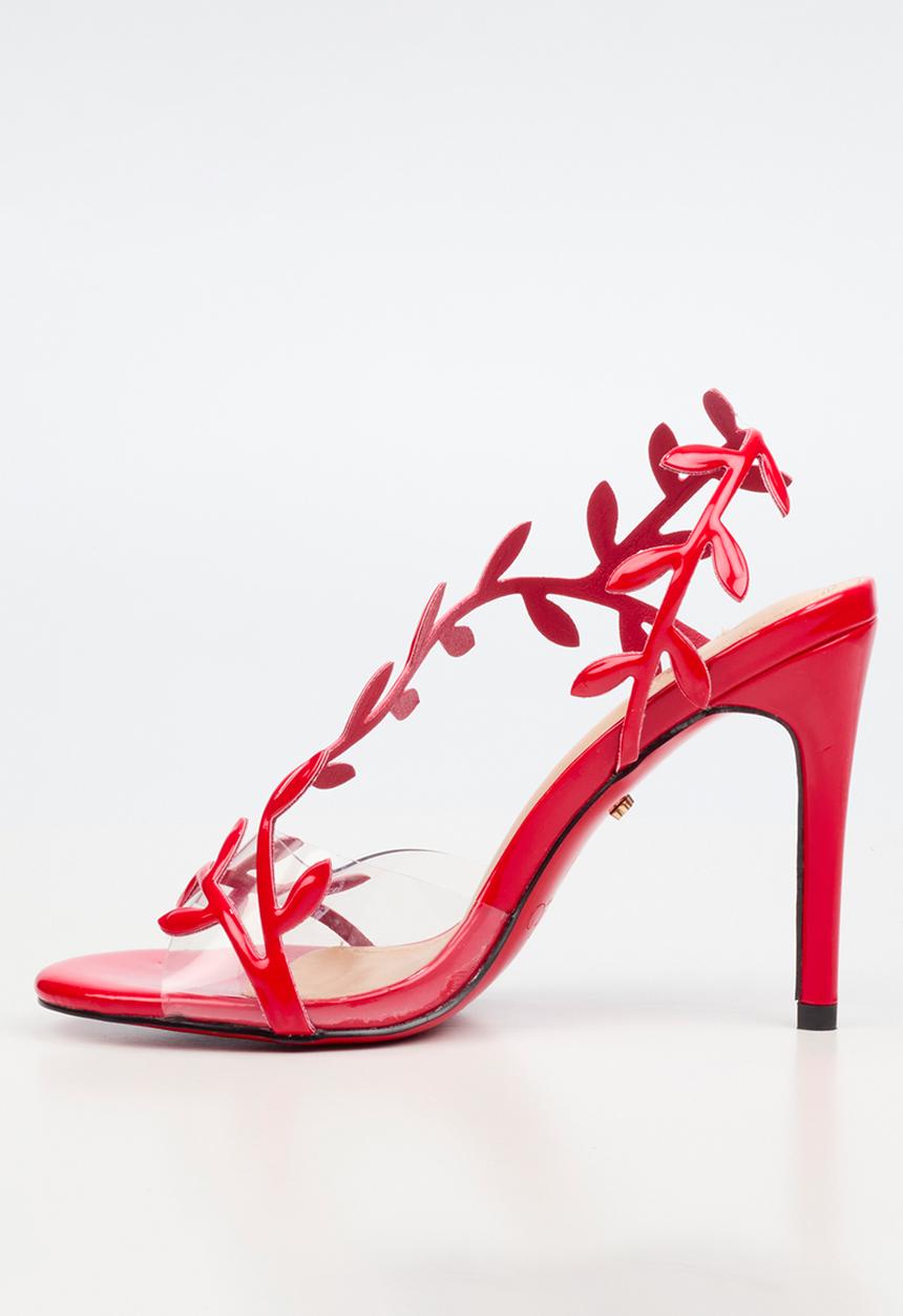 Miss Black - Jazz 47 leaf detail heel - red