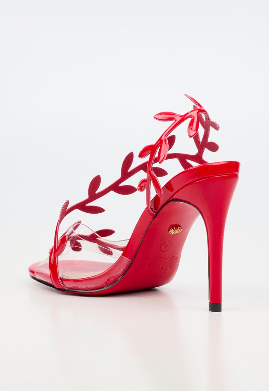 Miss Black - Jazz 47 leaf detail heel - red