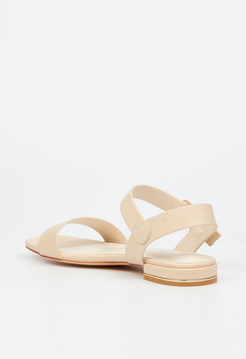 Miss Black - Laura 1 ankle-strap low block heel - natural