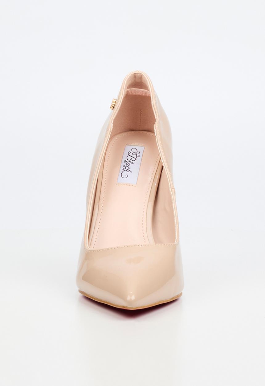 Miss Black - Lola 1 classic scallop heel - natural