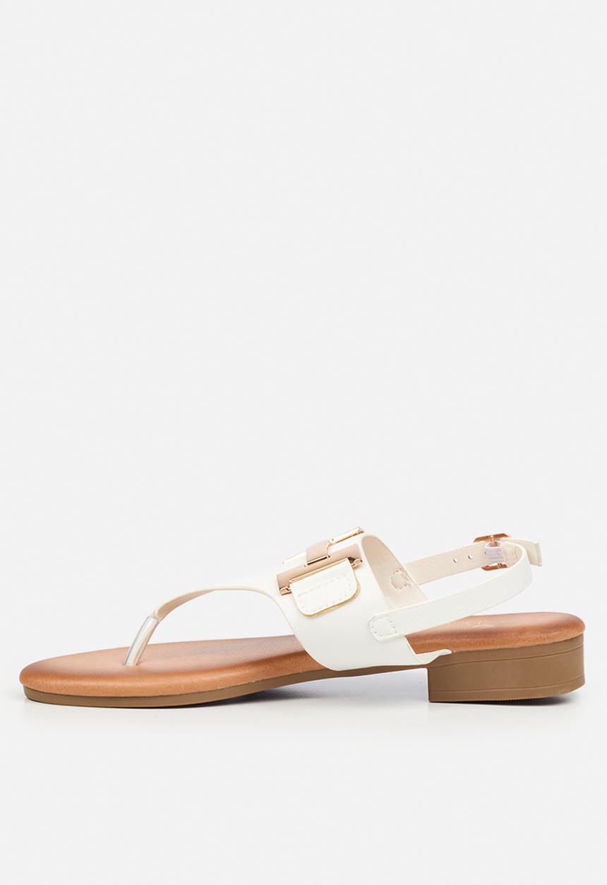 Butterfly Feet - Tisha 1 t-bar sandal - white