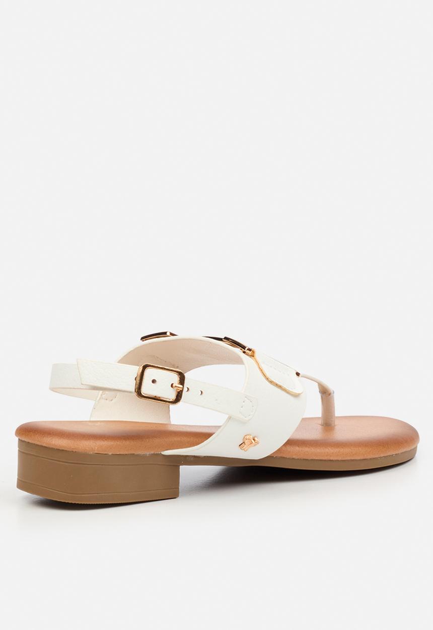 Butterfly Feet - Tisha 1 t-bar sandal - white