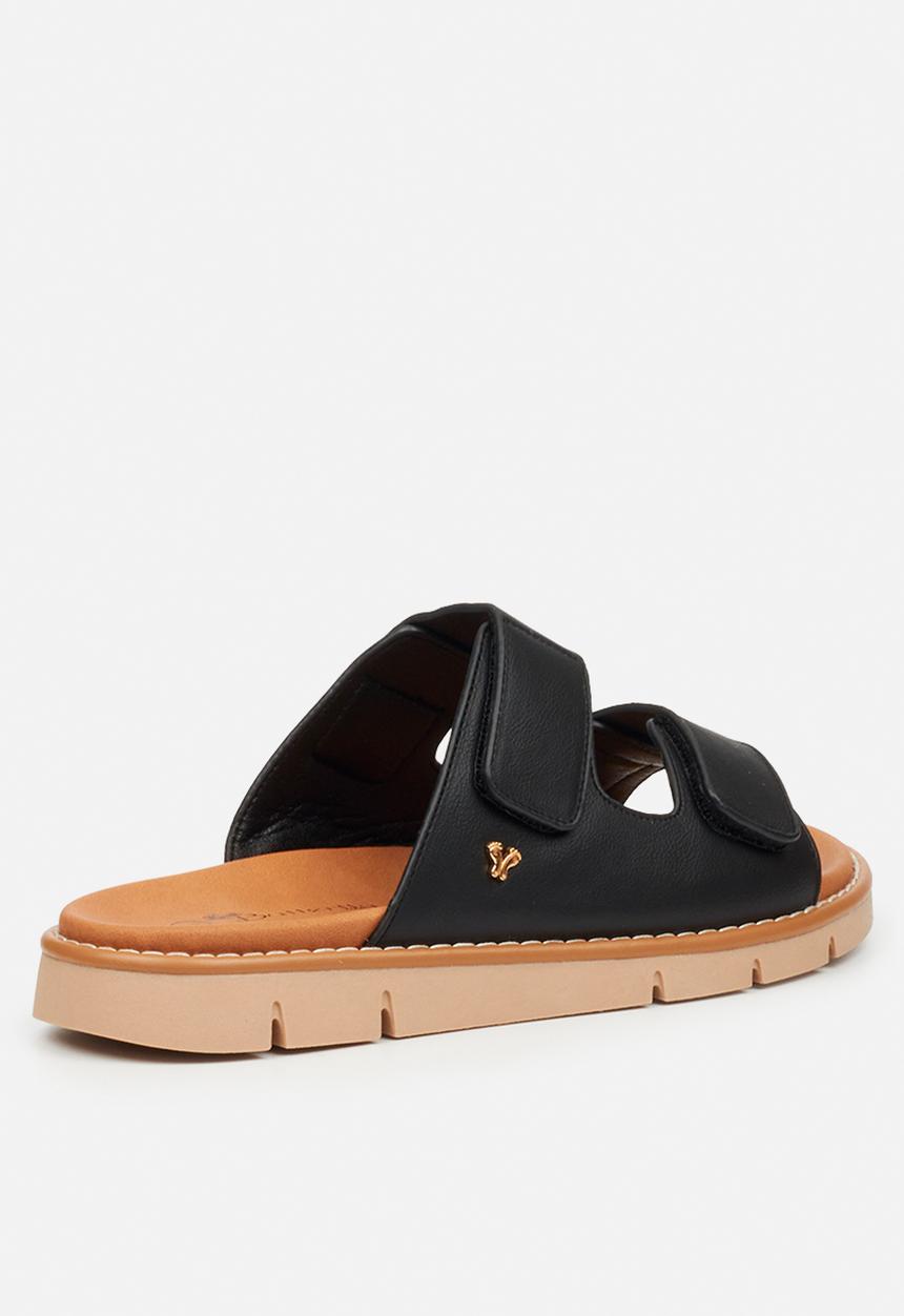 Butterfly Feet - Trace 1 velcro strap sandal - black