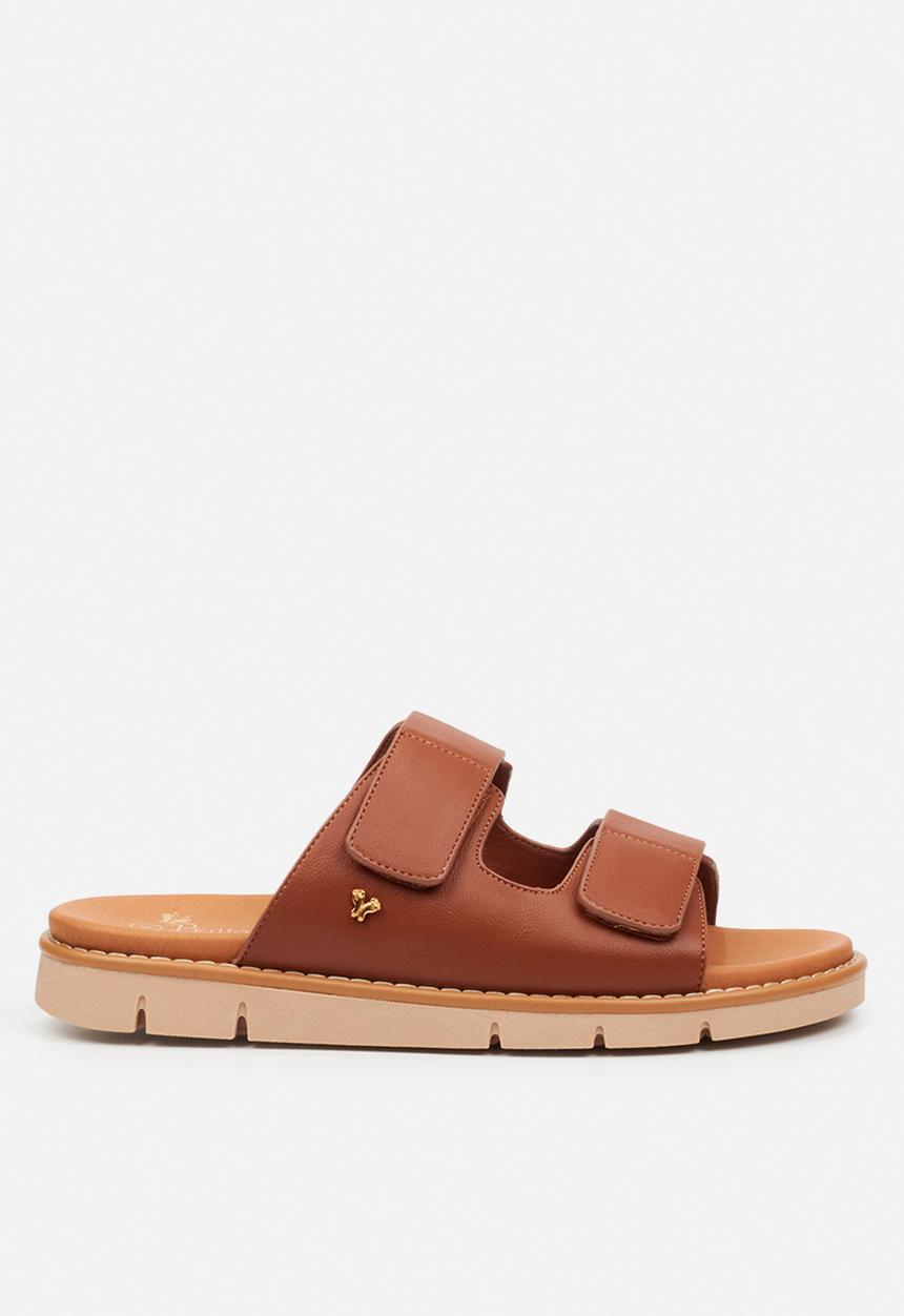 Butterfly Feet - Trace 1 velcro strap sandal - tan
