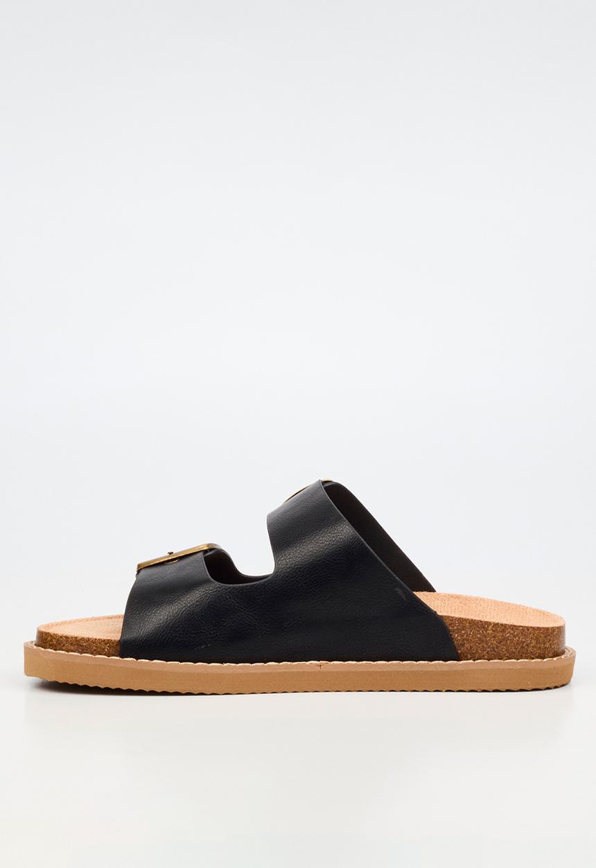 Butterfly Feet - Charli 1 big buckle sandal - black