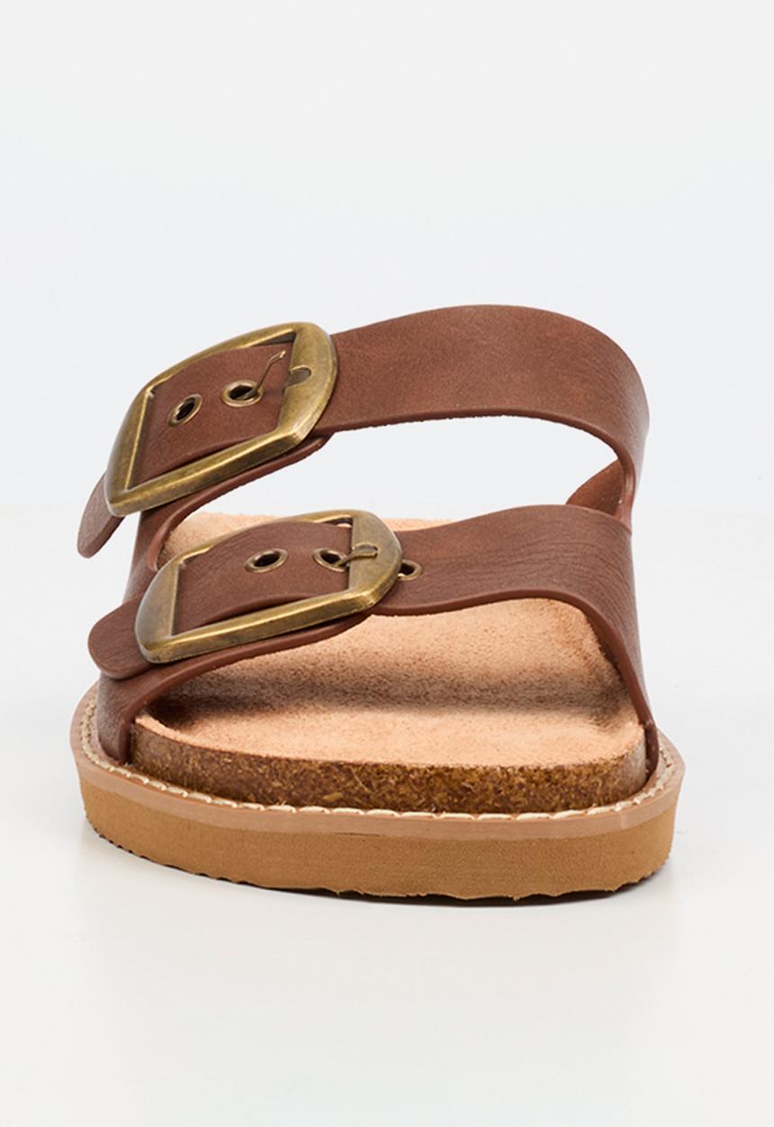 Butterfly Feet - Charli 1 big buckle sandal - chocolate