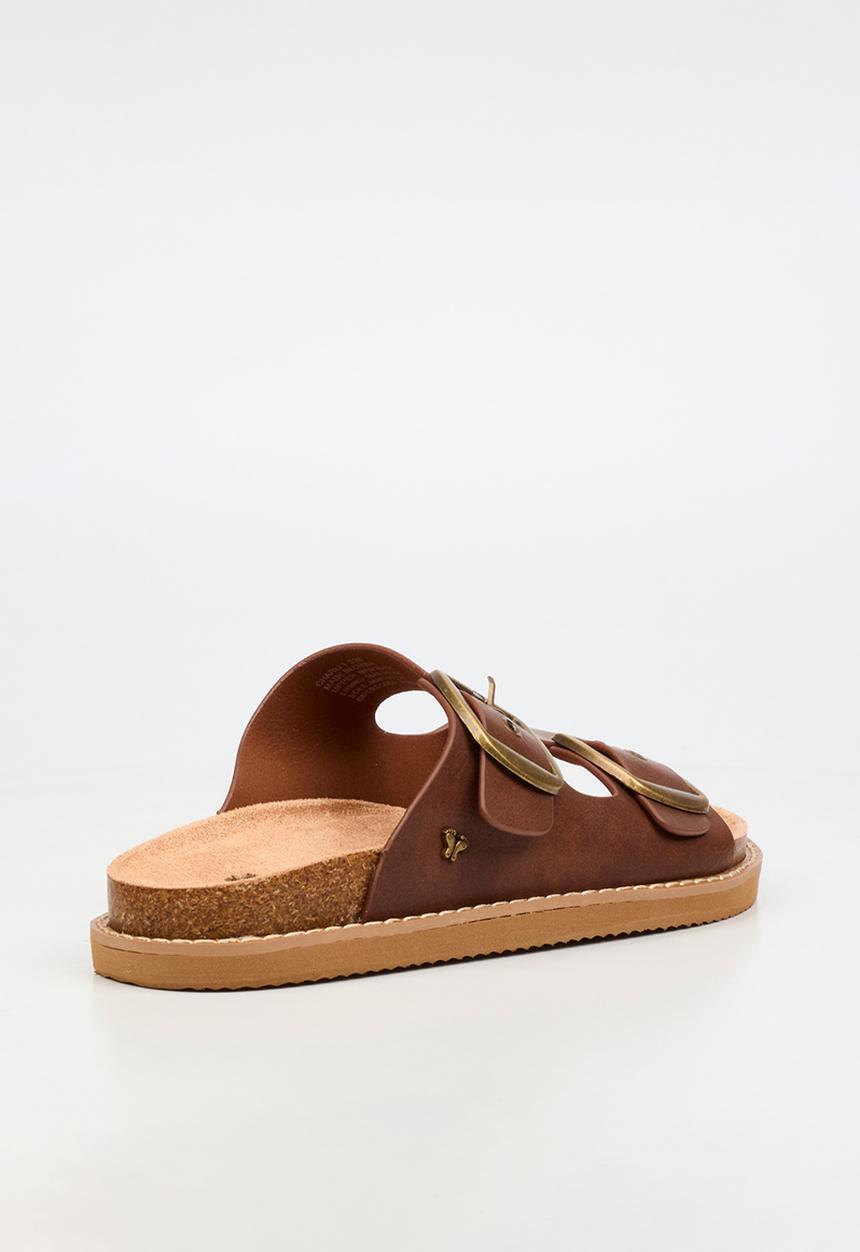Butterfly Feet - Charli 1 big buckle sandal - chocolate
