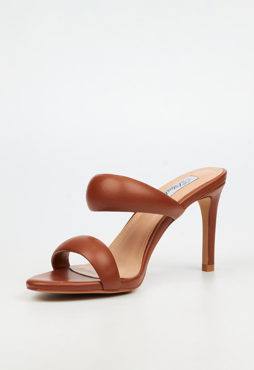 Miss Black - Nelly 7 double strap heel - tan