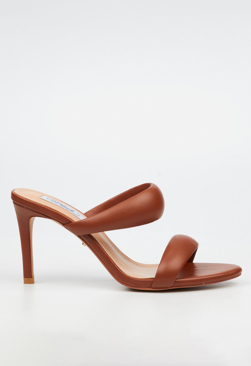 Miss Black - Nelly 7 double strap heel - tan
