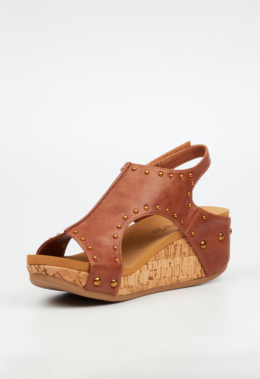 Butterfly Feet - Dido 8 studded slingback sandal - tan