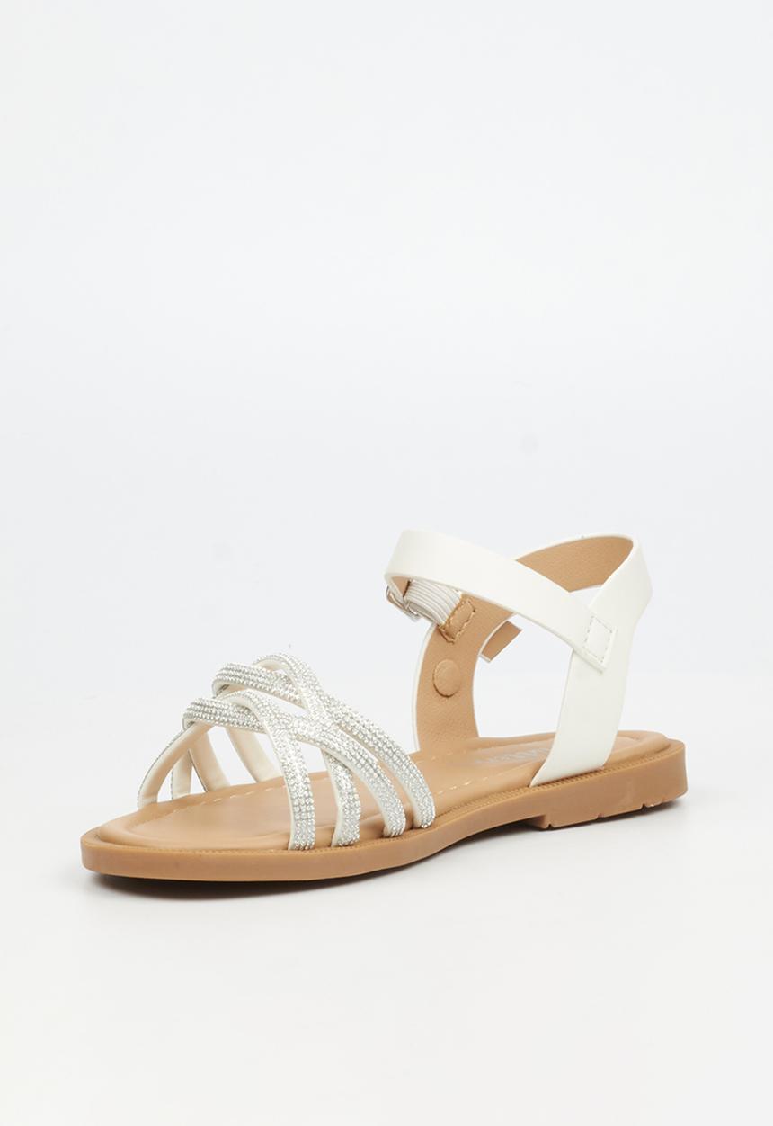 Flutterby - Ella 1 girls sandal - white