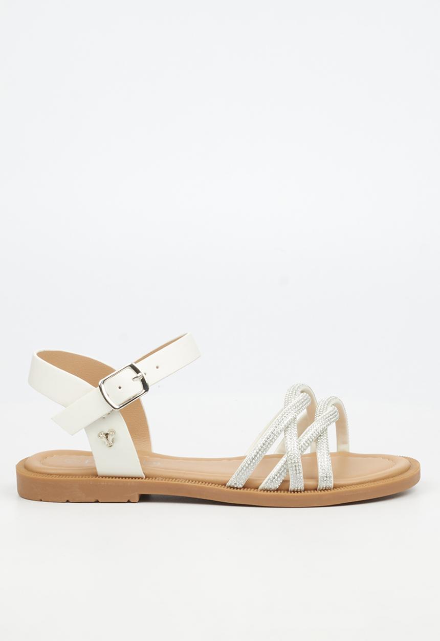 Flutterby - Ella 1 girls sandal - white
