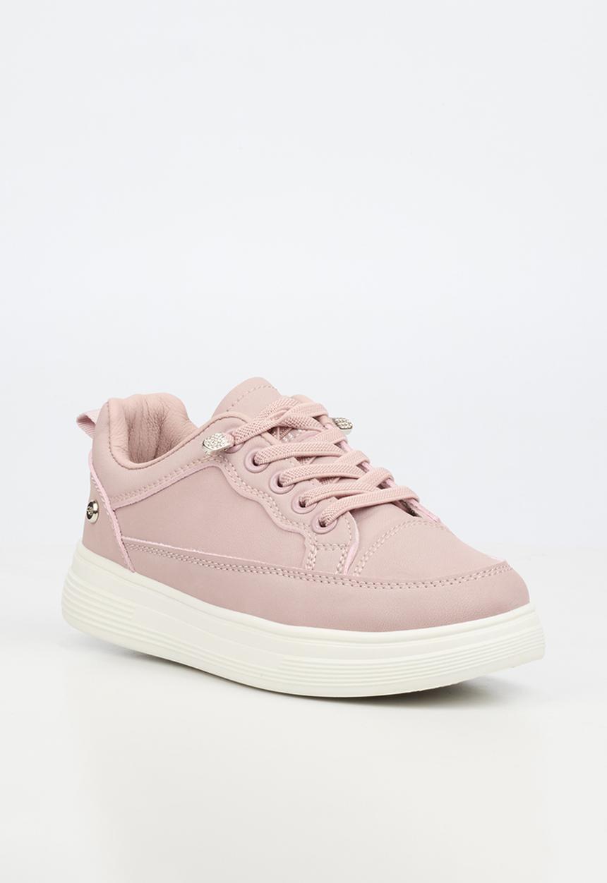 Little Miss Black - Lipton 5 Casual Elastic Lace Sneaker - Pink