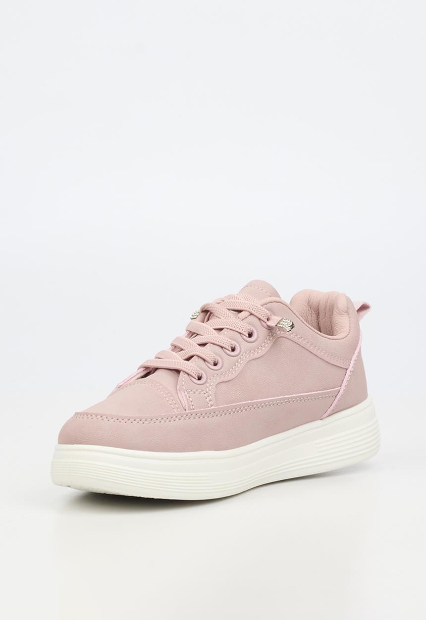Little Miss Black - Lipton 5 Casual Elastic Lace Sneaker - Pink