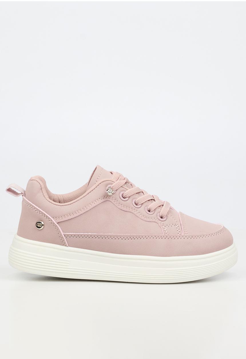 Little Miss Black - Lipton 5 Casual Elastic Lace Sneaker - Pink