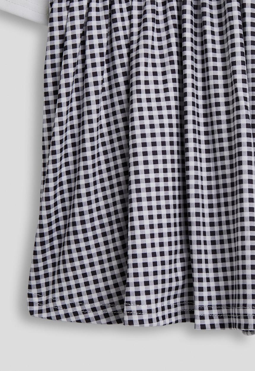 Pop Candy - Tee and gathered cami - white/check