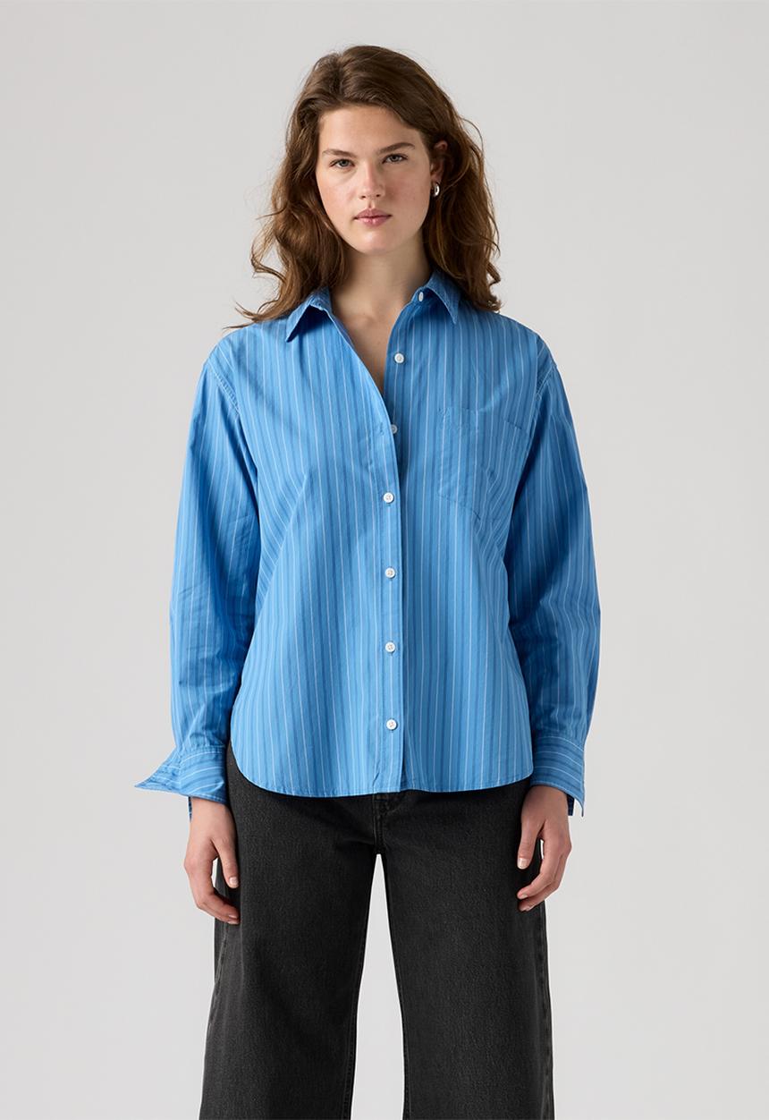 Levi’s® - Harlie Boyfriend Shirt - Telma Stripe Parisian Blue Poplin