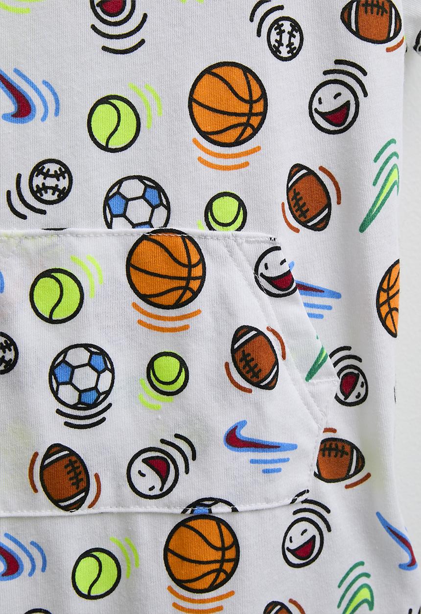 Nike - Nkb B Nsw Sportball Aop Romper - White