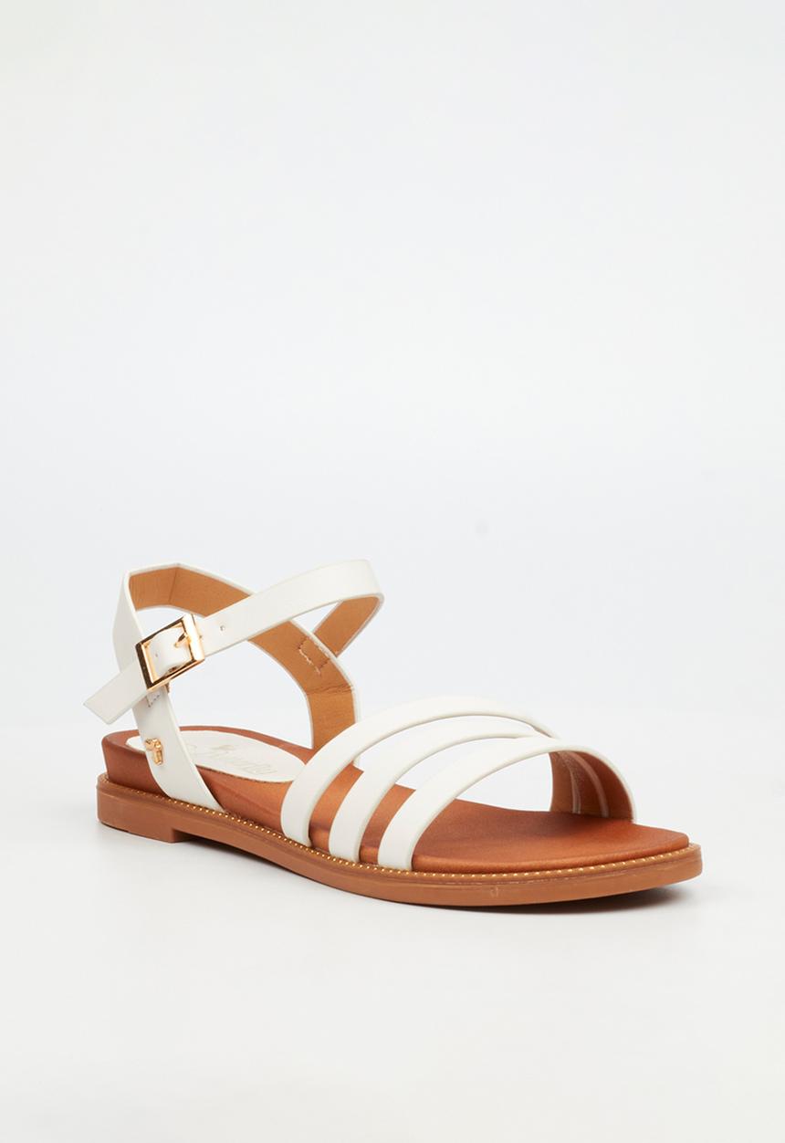 Butterfly Feet - Ellie 11 ankle strap sandal - white