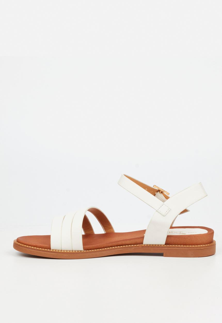 Butterfly Feet - Ellie 11 ankle strap sandal - white