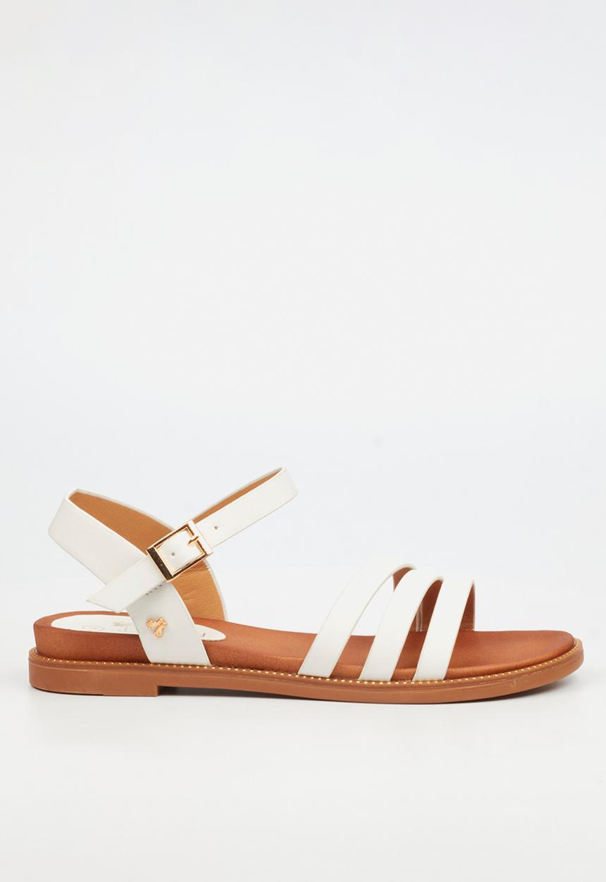 Butterfly Feet - Ellie 11 ankle strap sandal - white