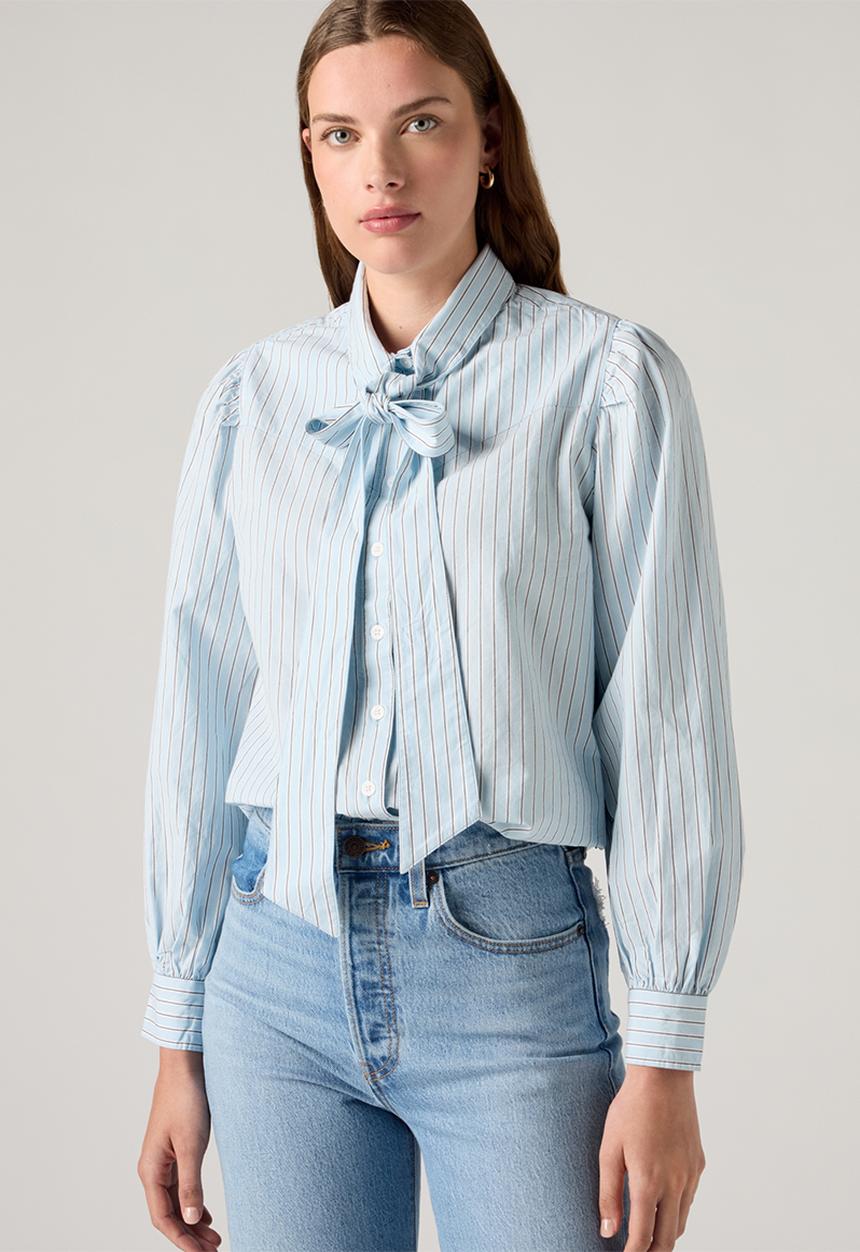 Levi’s® - Judice Western Shirt -  Sherman Stripe Angel Falls Poplin