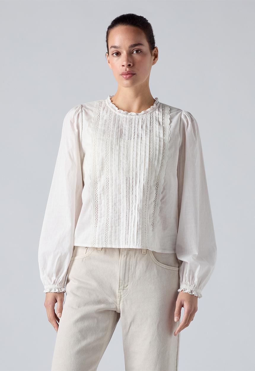 Levi’s® - Han Ls Beaded Blouse -  Cloud Dancer Cotton