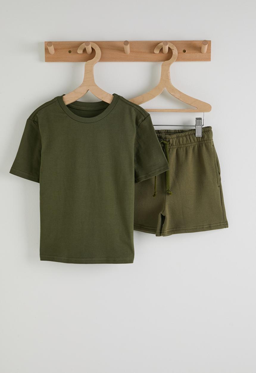 Pop Candy - Tee & short set - olive