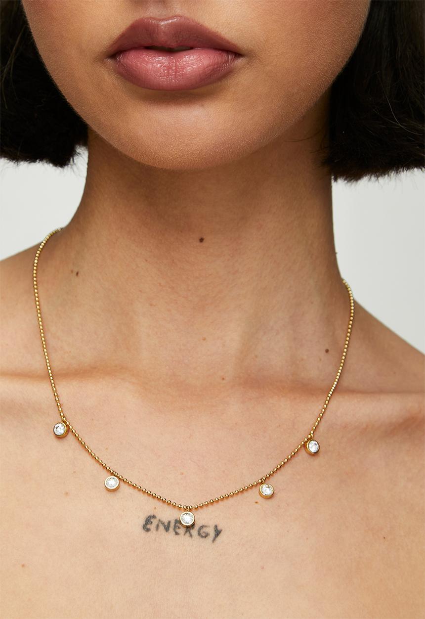 Zoe on Trend - Pretty Drop-Necklace - Gold