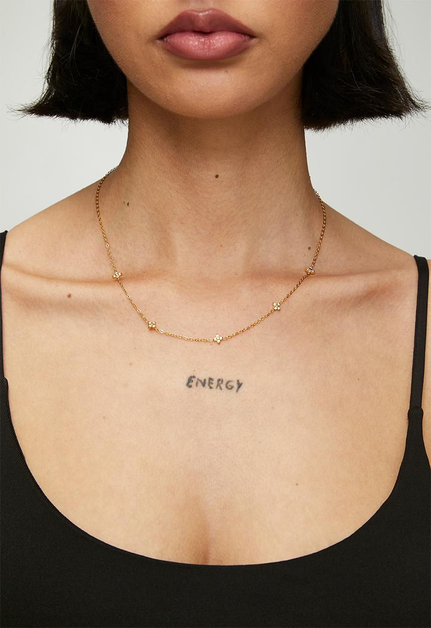 Zoe on Trend - Trendy Designer Necklace - Gold