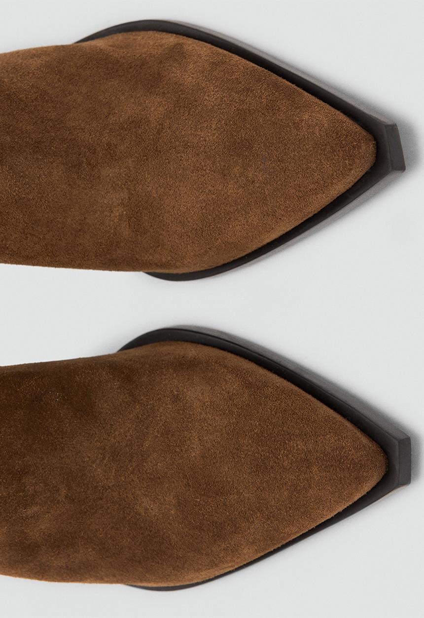 MANGO - Toba suede chelsea ankle boot - medium brown