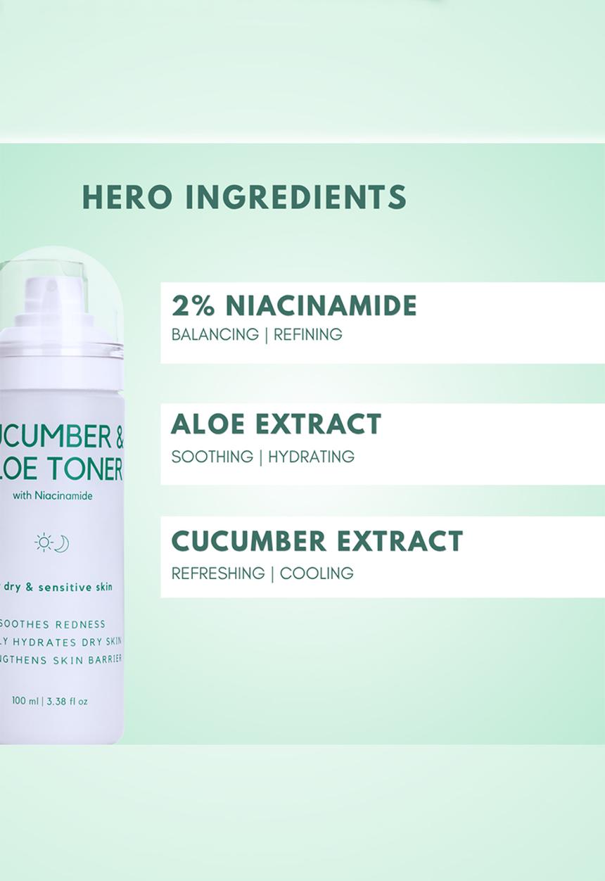 Standard Beauty - Aloe & Cucumber Toner with Niacinamide for Sensitive Skin