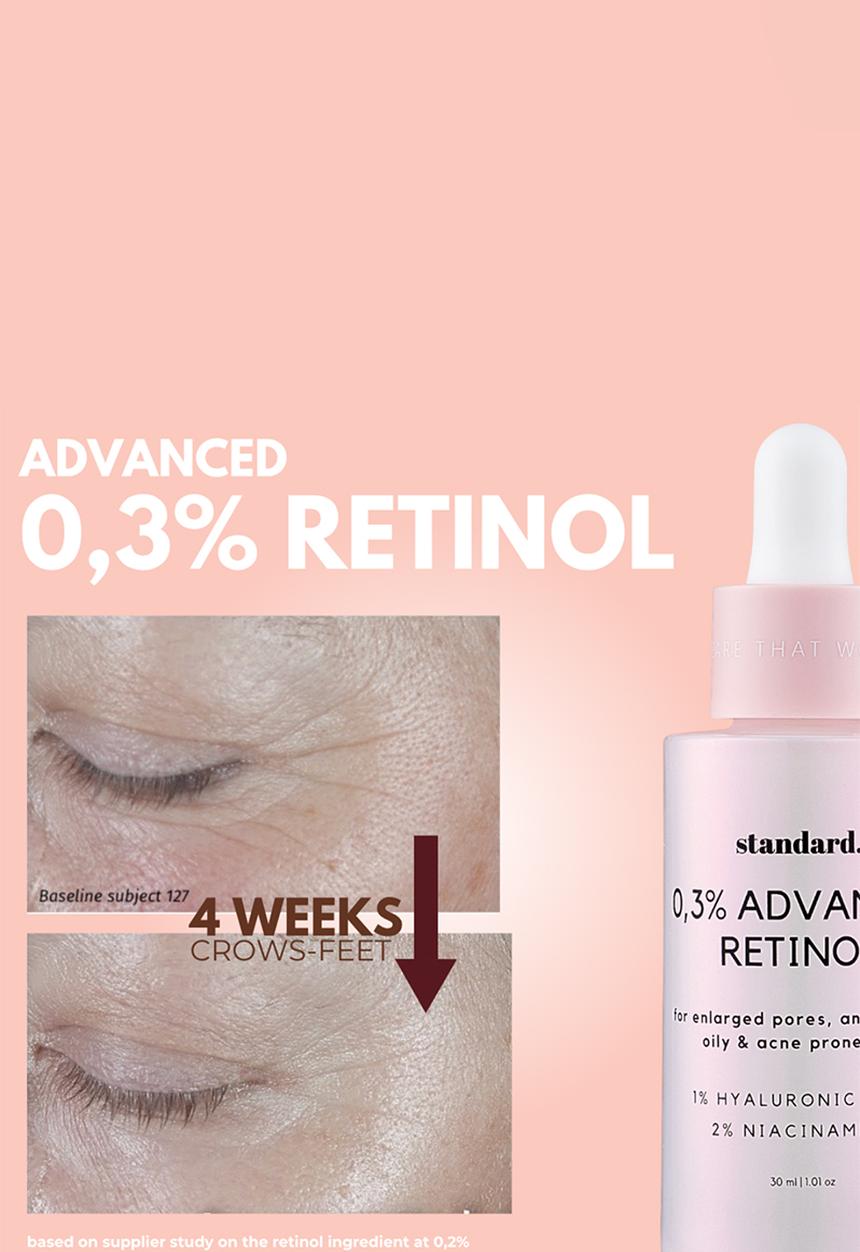Standard Beauty - Advanced 0,3% Retinol with 1% Hyaluronic Acid & 2% Niacinamide