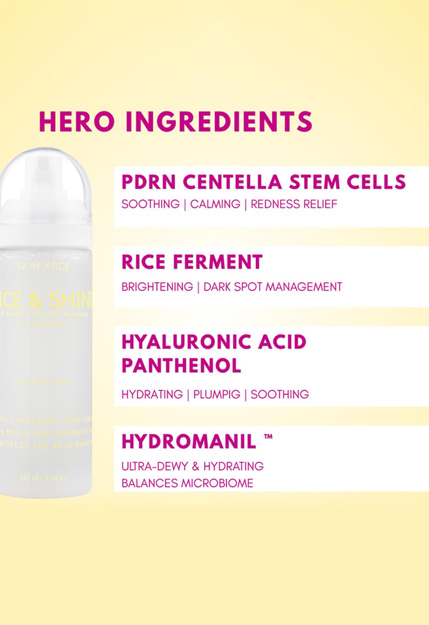 Standard Beauty - Rice & Shine Mist- Rice Exosomes & Centella Reversa Brightening & Hydrating Mist
