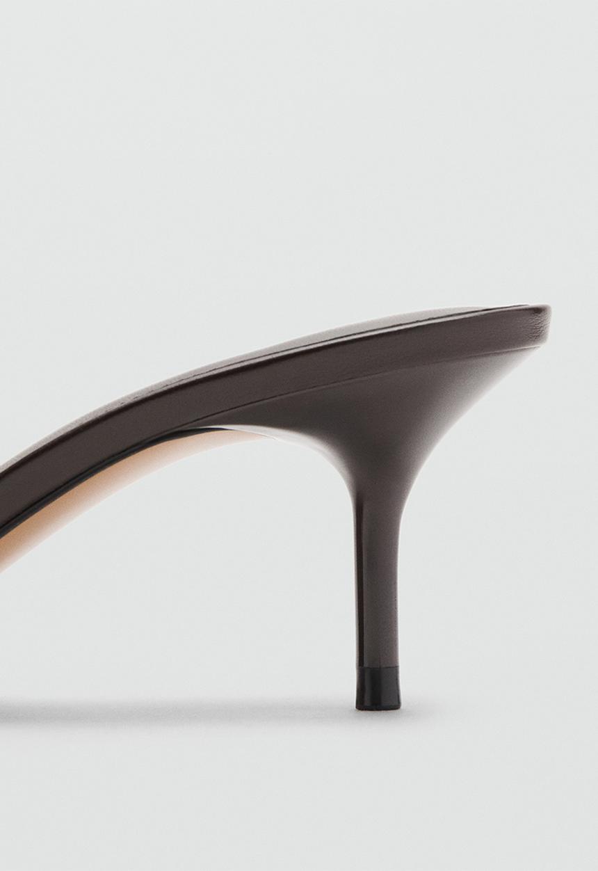 MANGO - Bruc gold detail stiletto heel - dark brown