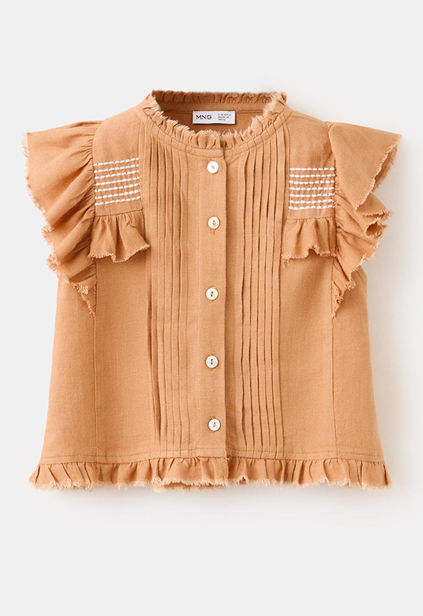 MANGO - Blouse Maraset - Medium Orange