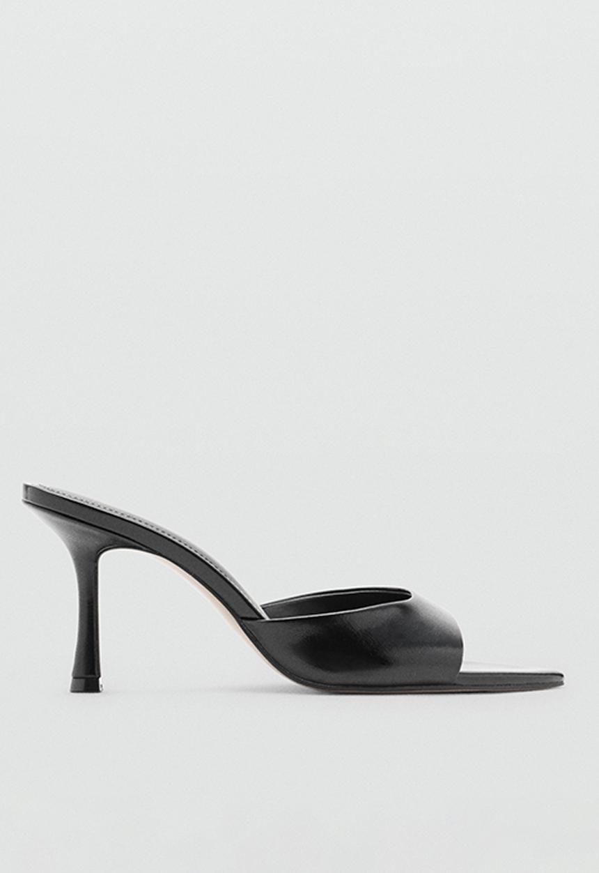 MANGO - Pepybl pointed sandal heel - black