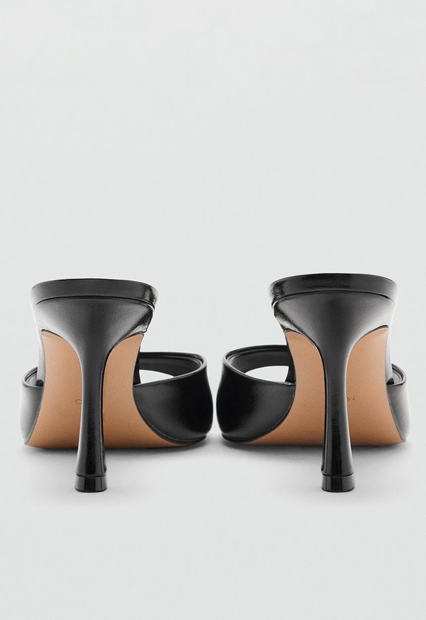 MANGO - Pepybl pointed sandal heel - black