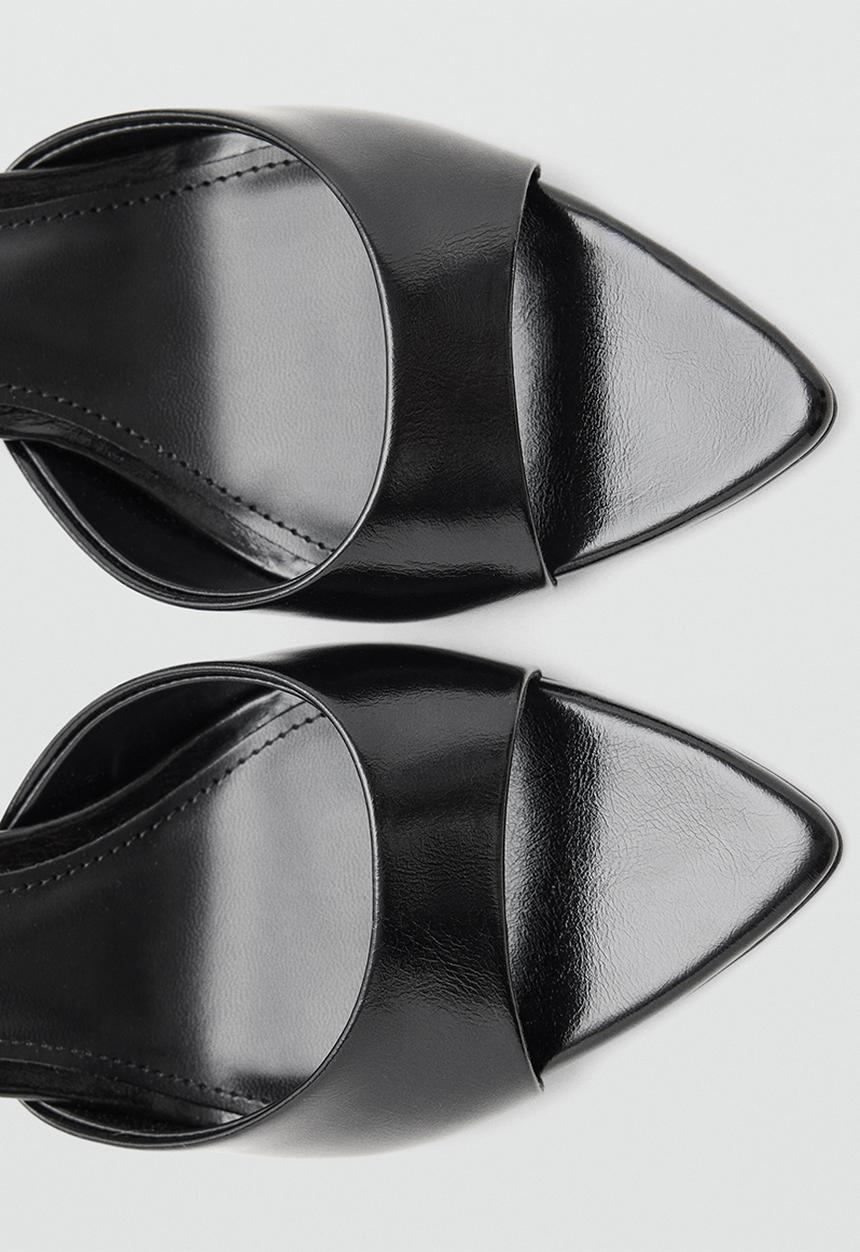 MANGO - Pepybl pointed sandal heel - black