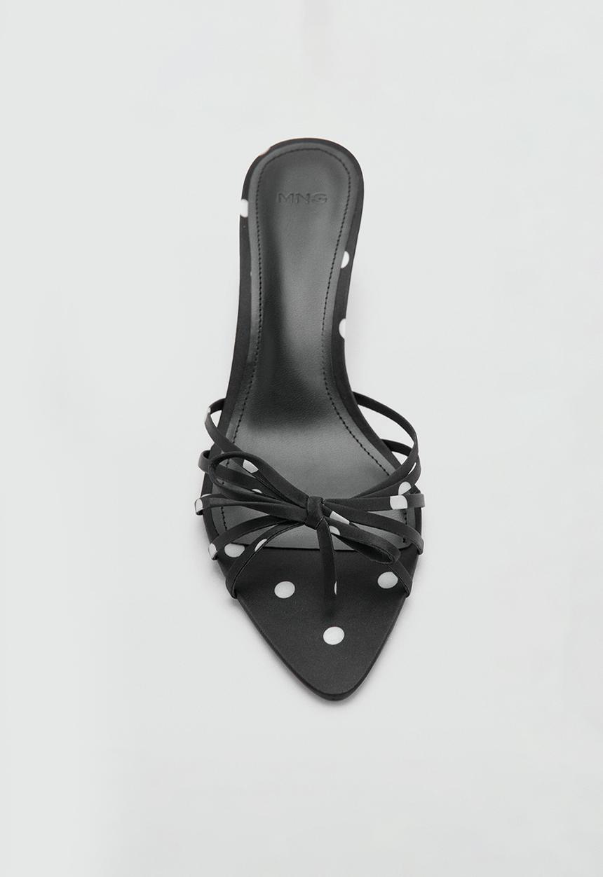MANGO - Blake1 polka dot strappy heel - black