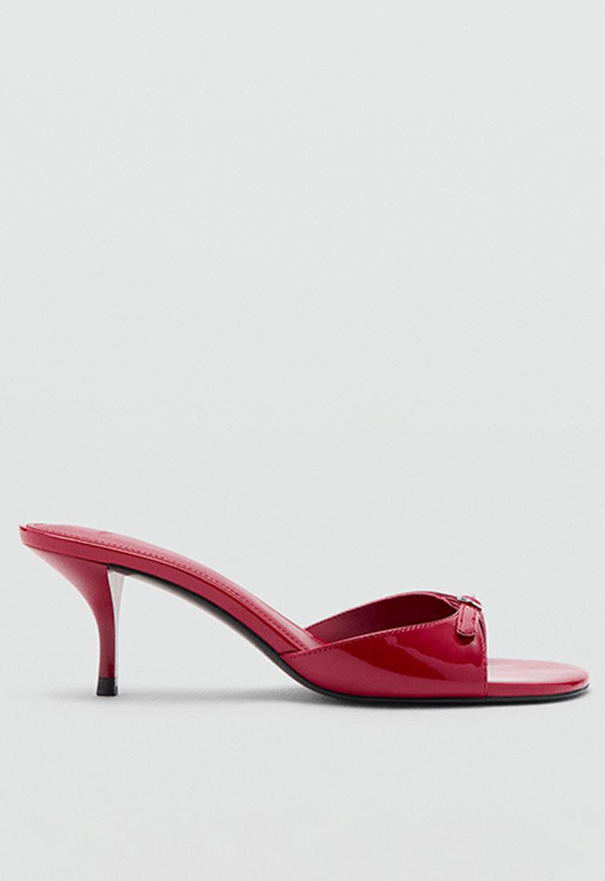 MANGO - Made stiletto mule heel - red