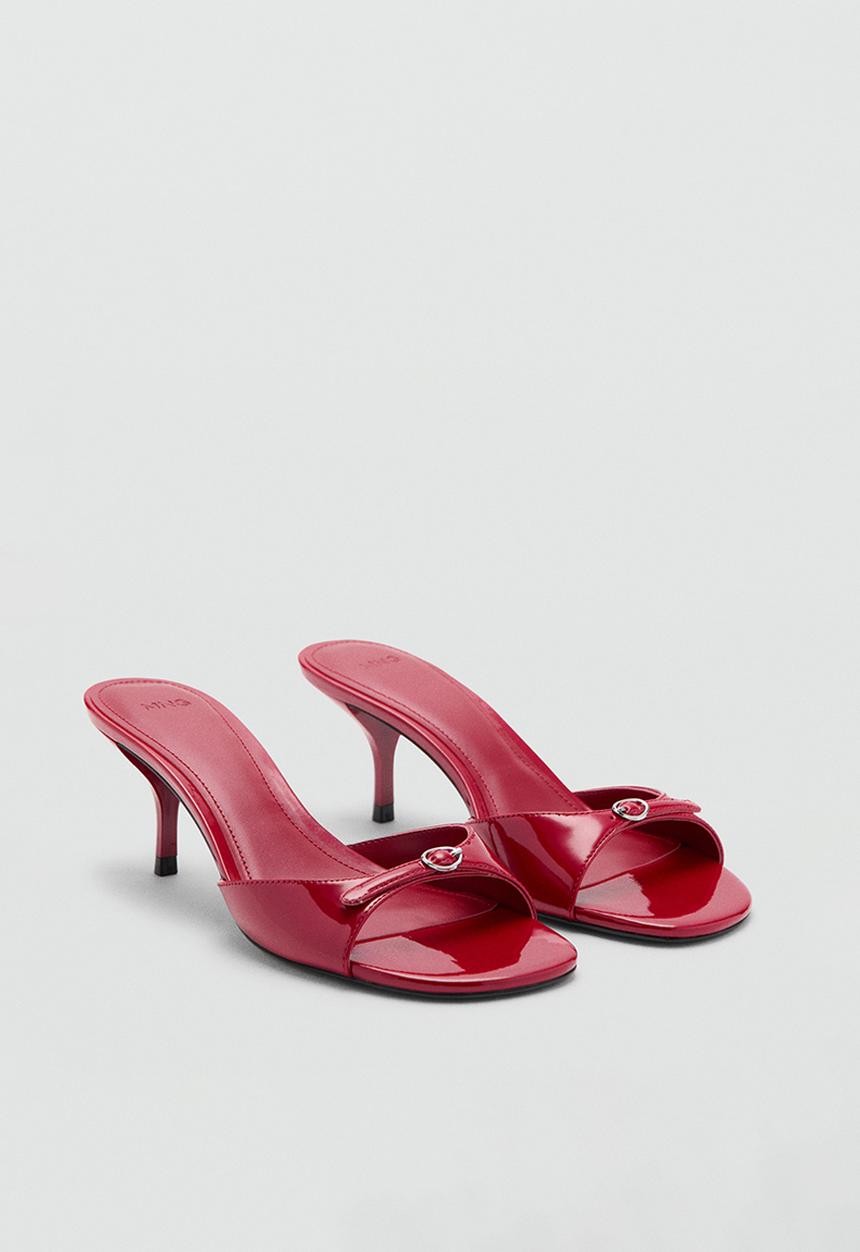 MANGO - Made stiletto mule heel - red