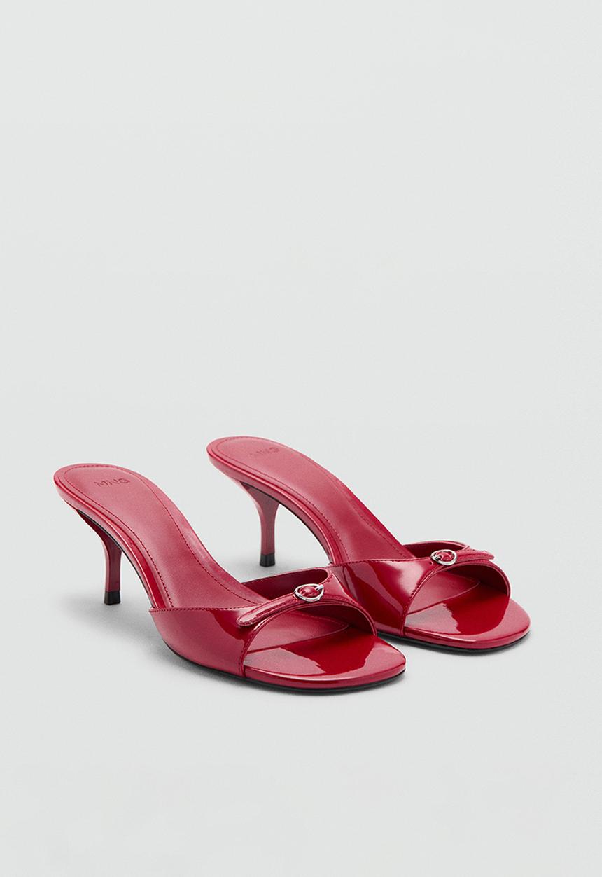 MANGO - Made stiletto mule heel - red