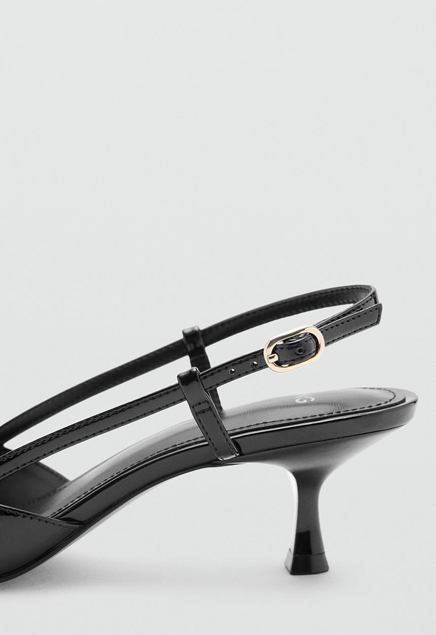 MANGO - Toniobl slingback kitten heel - black
