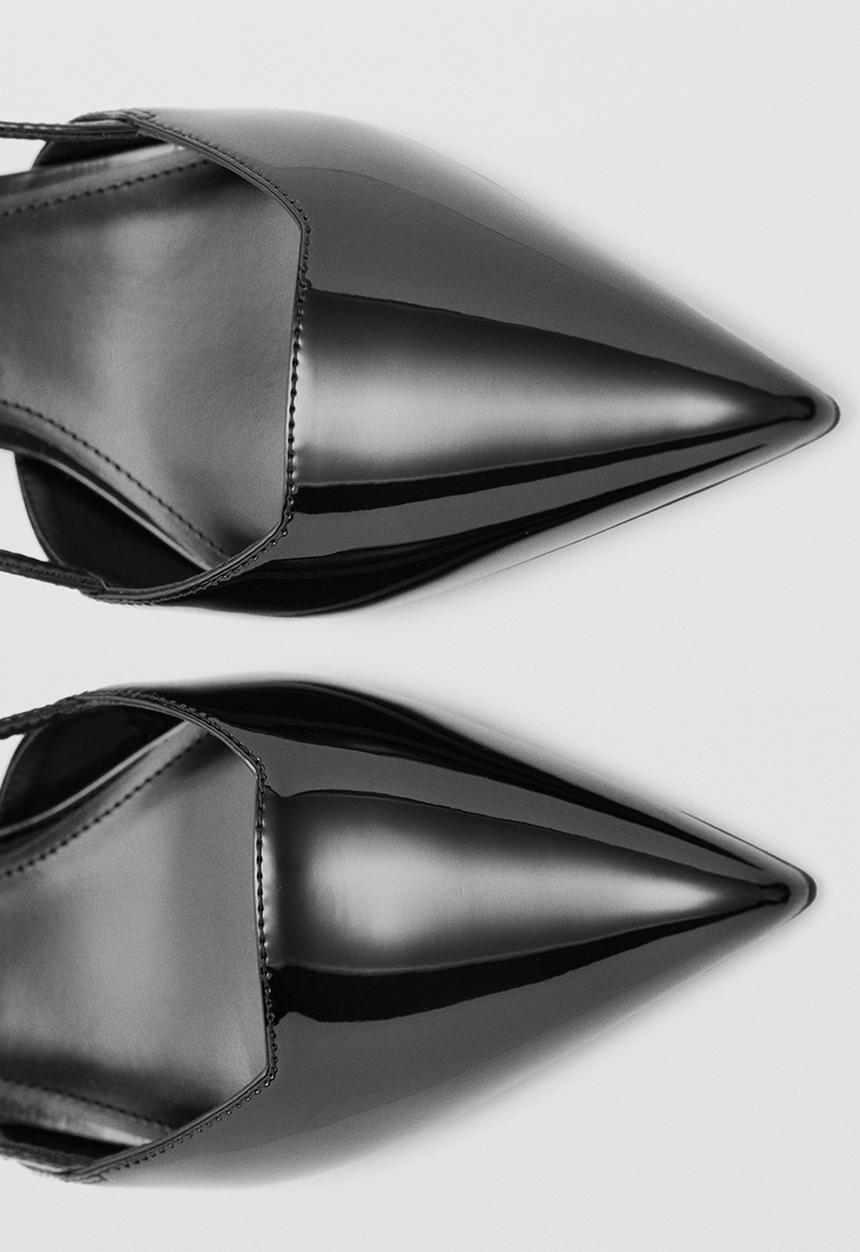 MANGO - Toniobl slingback kitten heel - black