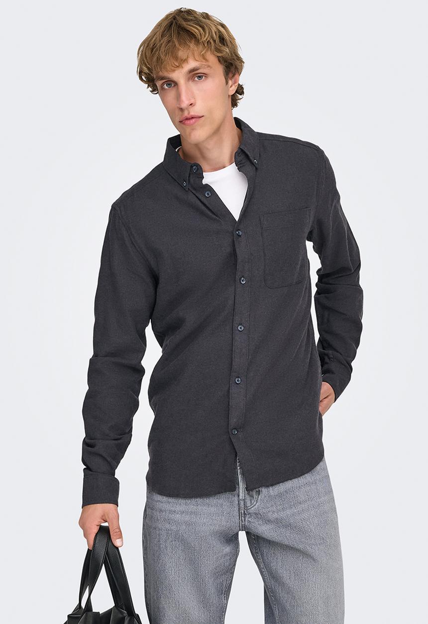Only & Sons - Gudmund Slim 1Pkt Solid Shirt Noos - Black