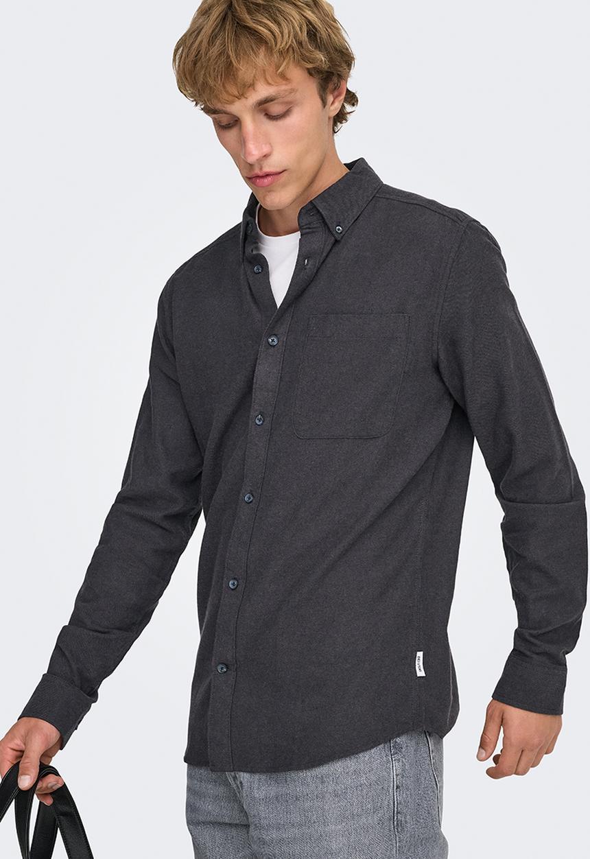 Only & Sons - Gudmund Slim 1Pkt Solid Shirt Noos - Black