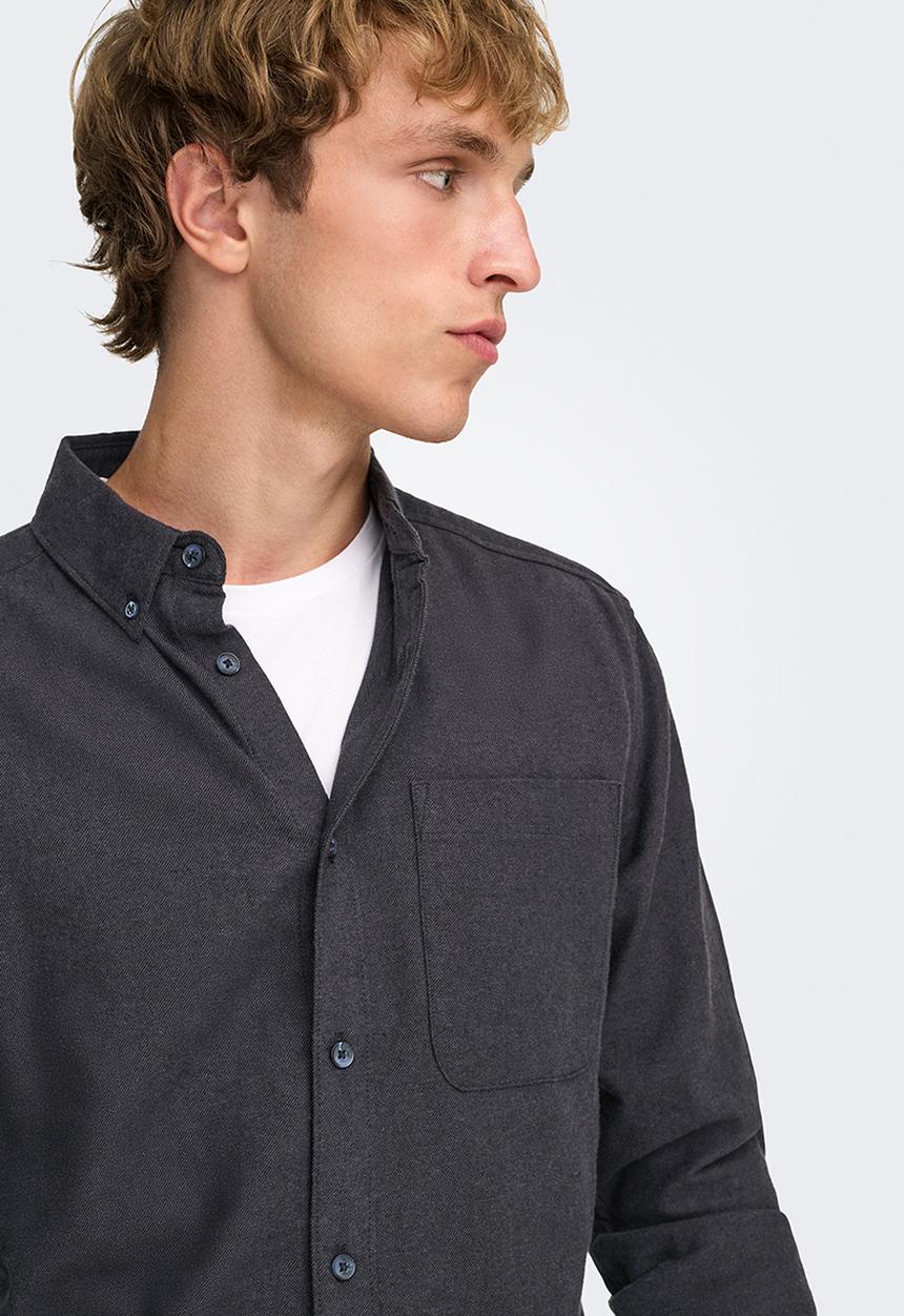 Only & Sons - Gudmund Slim 1Pkt Solid Shirt Noos - Black