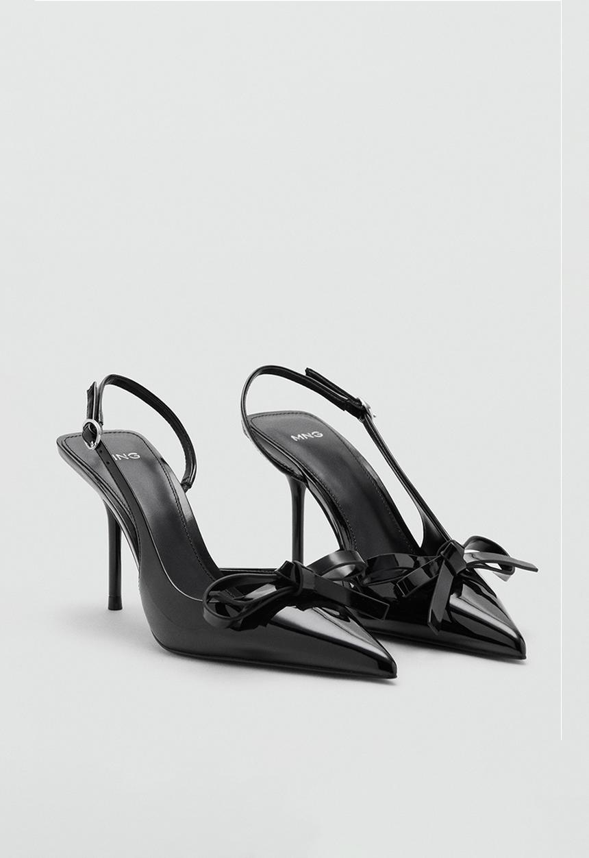 MANGO - Coreob slingback stiletto heel - black
