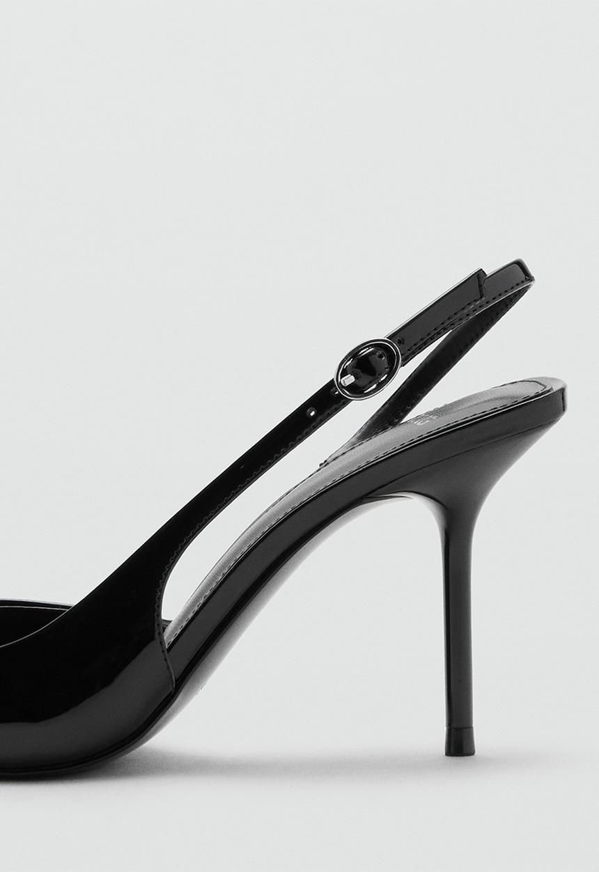 MANGO - Coreob slingback stiletto heel - black